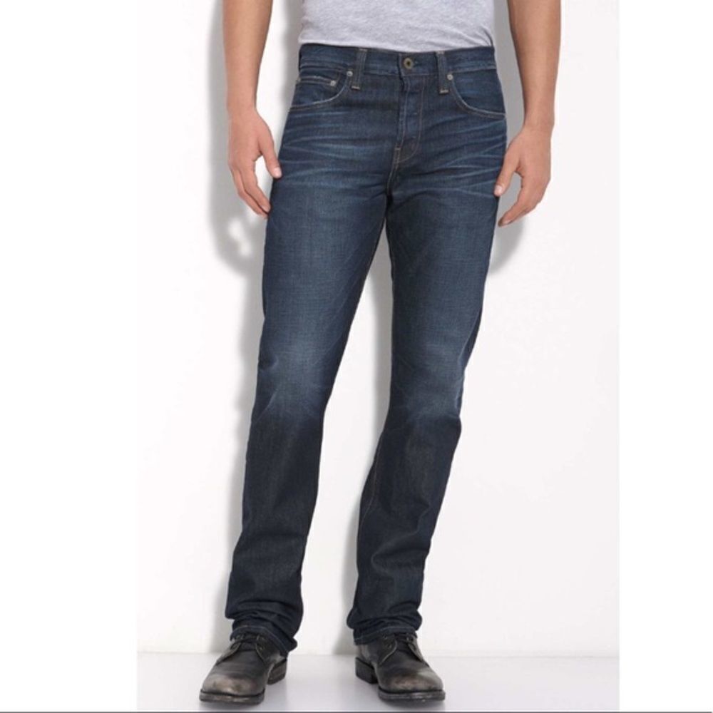 ✨3xHP✨Mens J Brand Walker Dark Wash Relaxed Straight Leg Jeans✨